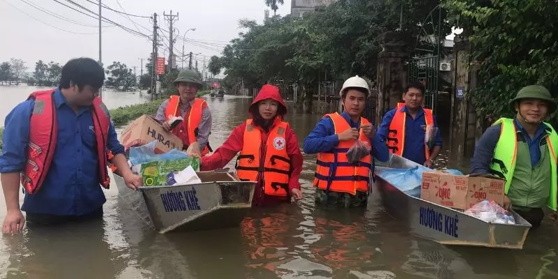 hoạt động cứu trợ lũ lụt của abcvip